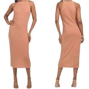 House of Harlow 1960 Boho Crochet Knit Midi maxi stretchy Beach Dress Small NWT